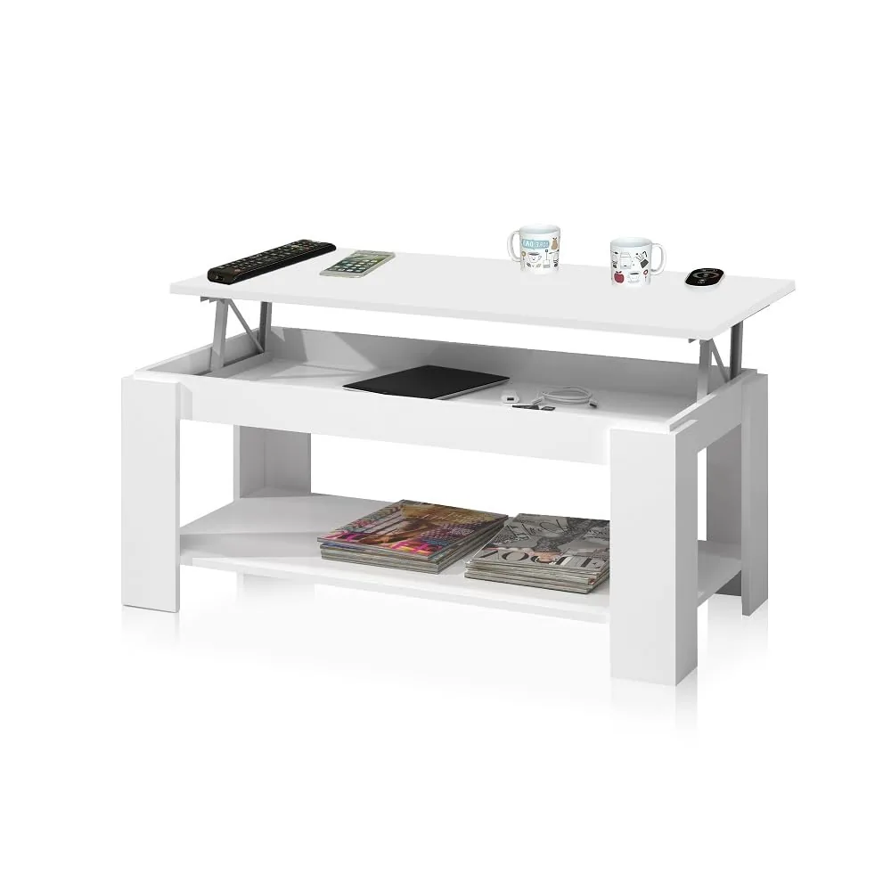 Habitdesign mesa de centro elevable con revistero