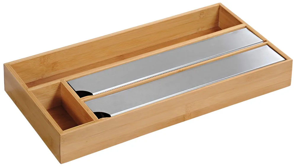 Kesper dispensador de papel de aluminio para cajón (acero y bambú)