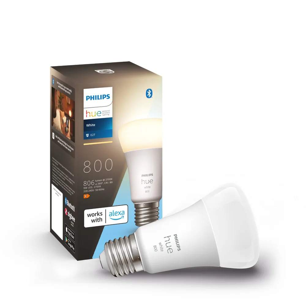Philips Hue White bombilla inteligente E27 luz cálida