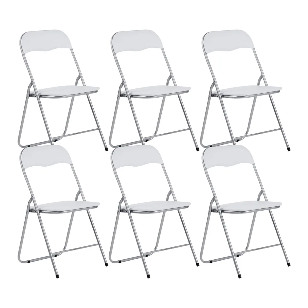 7House pack de 6 sillas plegables acolchadas