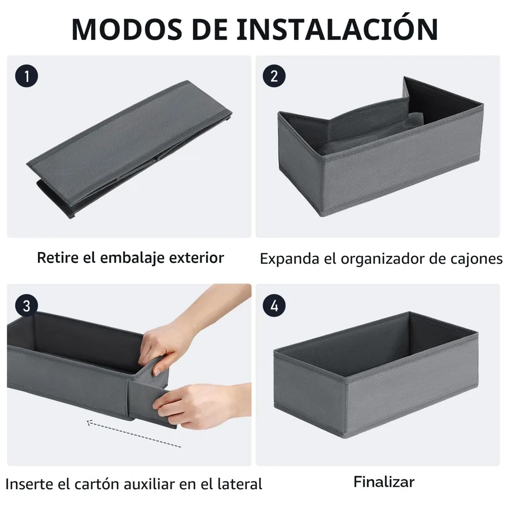 DIMJ organizadores de cajón de tela para ropa