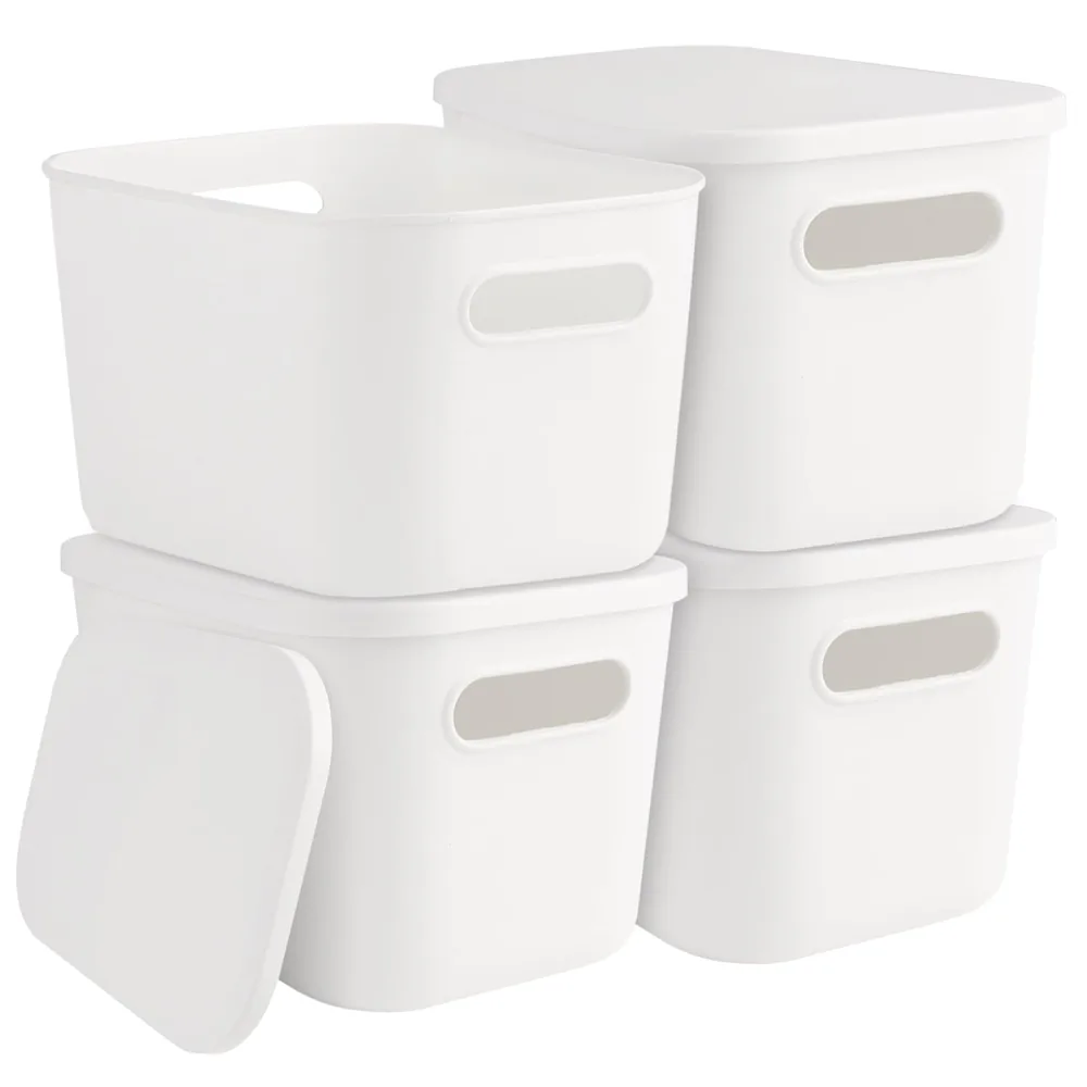 MIVIDE cajas de almacenaje con tapa 6 L (4 uds.)