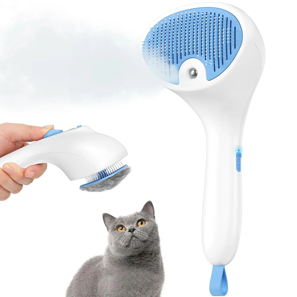 Euqvunn cepillo de vapor recargable para gatos y perros
