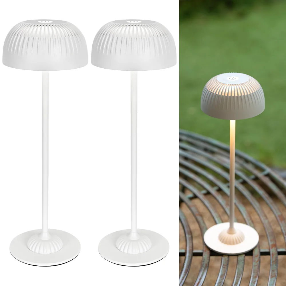 LuminexDesigns lámparas seta inalámbricas de aluminio (2 uds.)