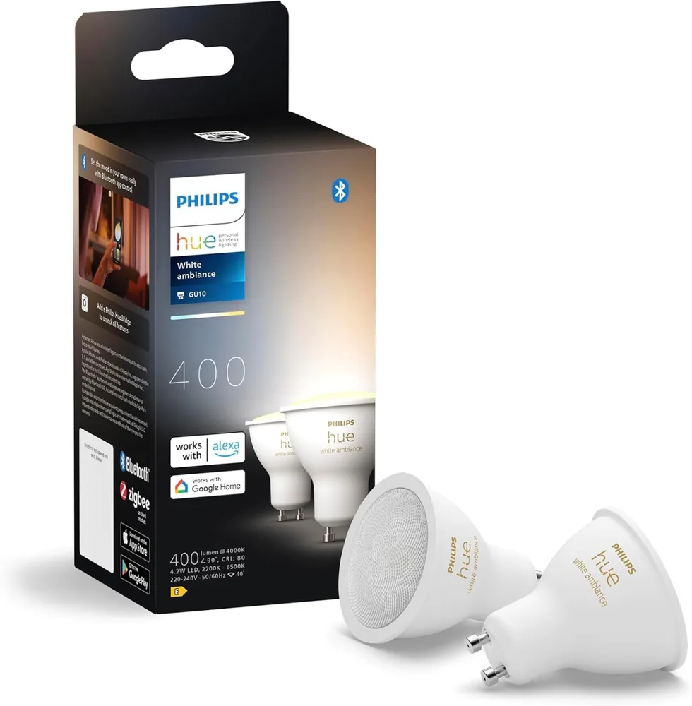 Philips Hue White bombillas inteligentes GU10 (2 uds.)