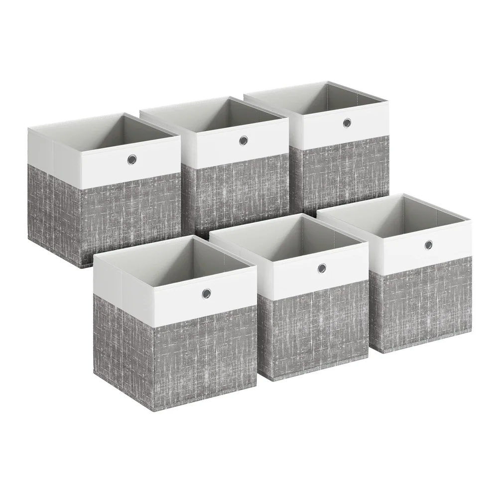 SONGMICS set de 6 cajas de almacenaje plegables de 30 cm