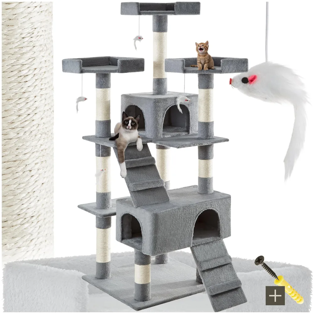 TecTake árbol rascador para gatos de 170 cm